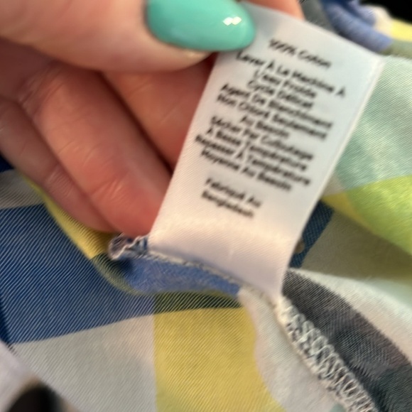 Talbots Casual Button Down Shirt Plaid Checked Cotton Size Large - Picture 8 of 8